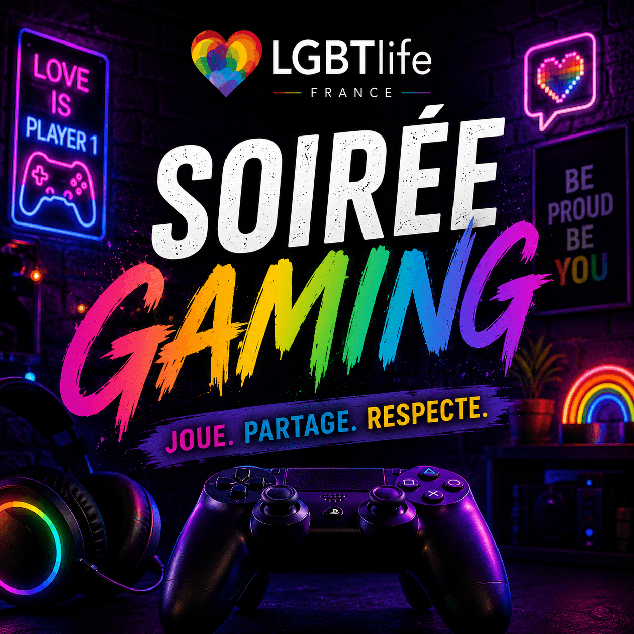 Affiche de l'événement Soirée Gaming LGBTlife