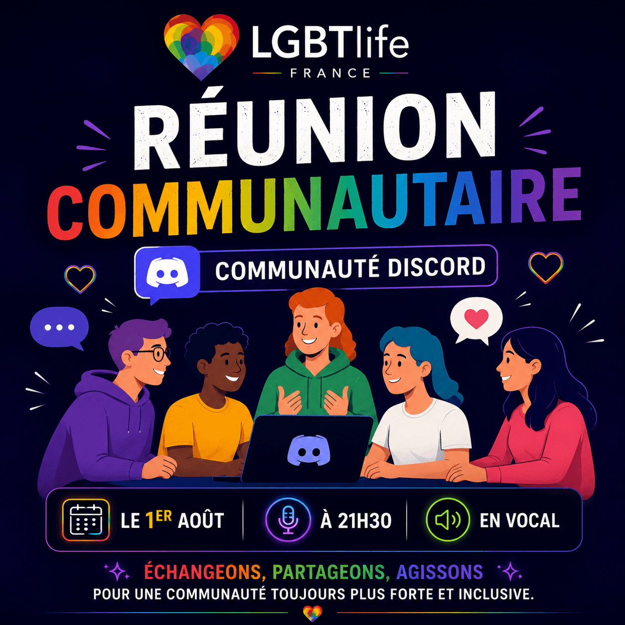 Affiche de l'événement Réunion Communautaire LGBTlife